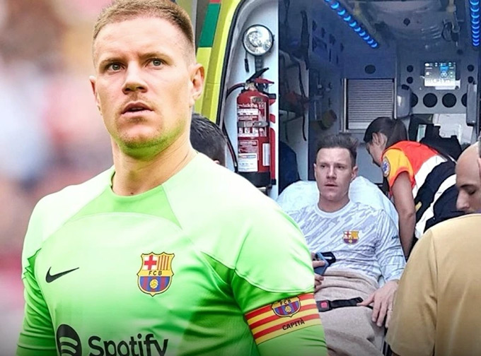 Ter Stegen gặp chấn thương nghiêm trọng và có thể phải nghỉ 8 tháng